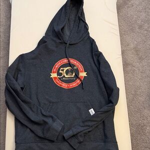 Men's Charcoal Hoodie with 50th Anniversary Emblem